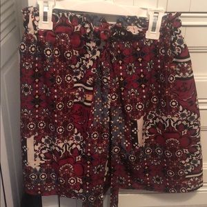 Patterned Midi Skirt